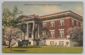 Lowry Hall am Texas State College für Frauen in Denton Texas Postkarte - Bild 1 von 2