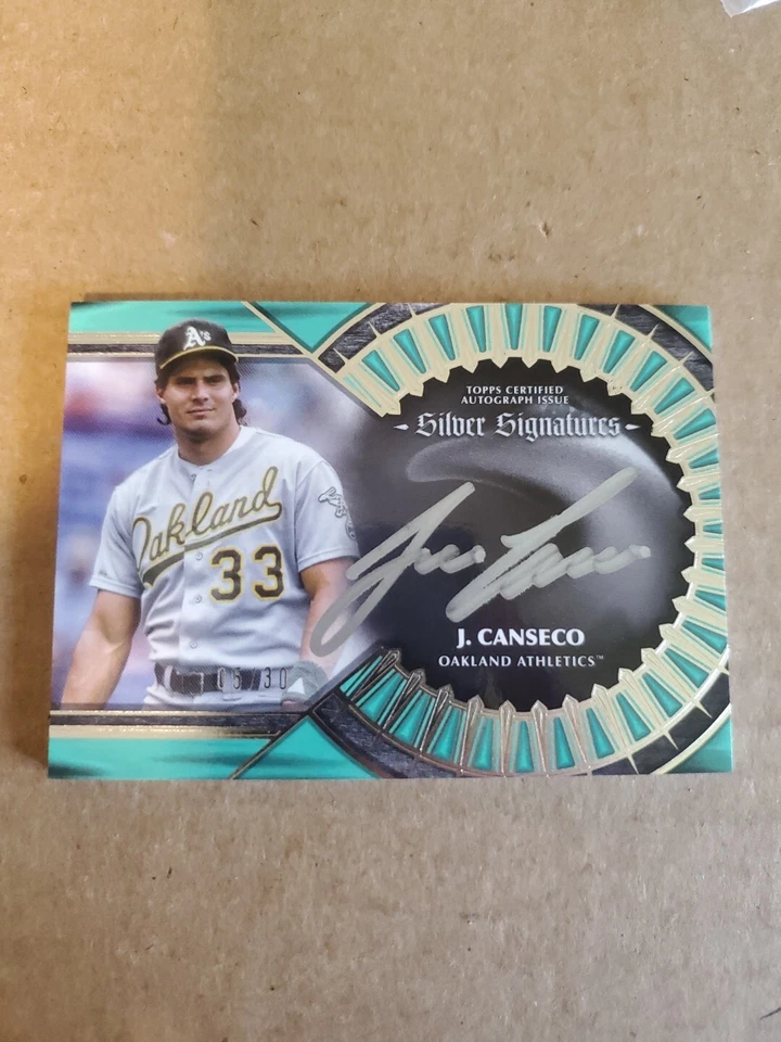 2023 Topps Five Star Jose Canseco Aqua Silver Signatures Auto Autograph /30 A's - Image 1 of 2