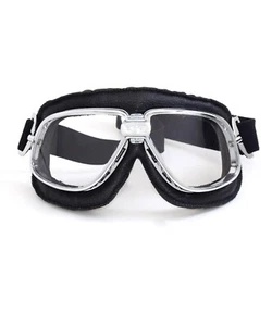 CRG Vintage Bike Aviator Pilot Style Motorcycle Cruiser Scooter Goggles T11SCB - Bild 1 von 7
