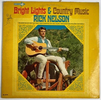 Rick Nelson Bright Lights and Country Music Ricky Vinyl LP 1966 Decca Promo Ed. - Image 1 of 4