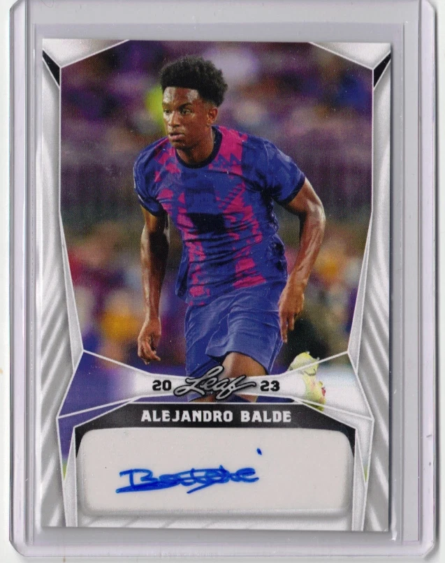 ALEJANDRO BALDE 2023 Leaf Soccer Auto Autograph Signed Card #AB2 Barcelona Spain - Image 1 of 2