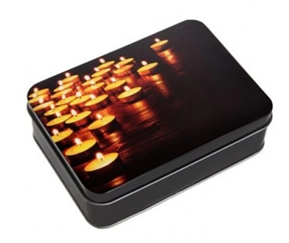 Aufbewahrungsbox Metall mit Deckel Teelichter Geschenkebox Metalldose Dose (G34) - Bild 1 von 1