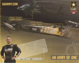 2005 Tony Schumacher U.S. Army Top Fuel NHRA postcard - Picture 1 of 1