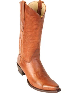 Los Altos Genuine HONEY Premium Leather Snip Toe Cowboy Western Boots D Width - Picture 1 of 1
