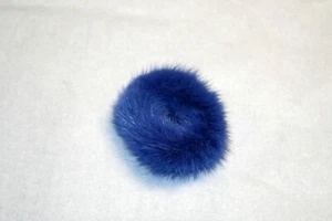 New Royal Blue Mink Fur Scrunchy Efurs4less - Picture 1 of 1