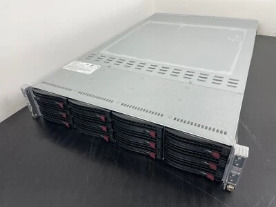 Supermicro 2U TWIN DP 5500 144GB DDR3 12xSATA IPMI R1400W SYS-6026TT-HTRF - Image 1 of 4