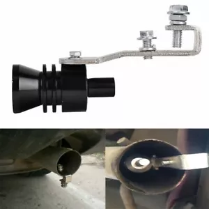 Blow Off Valve Turbo Noise Sound Whistle Simulator Auto Car Muffler Tip Black D - Picture 1 of 9
