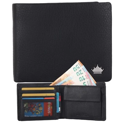 Geldbörse Herren Portemonnaie Echt Leder Börse Querformat Geldbeutel RFID MANZA®