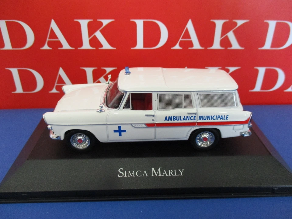 Die cast 1/43 Modellino Auto Ambulanza Ambulance Simca Marly by Atlas - Immagine 1 di 4