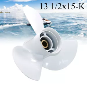 13 1/2x15-K Aluminium Außenborder Propeller passend Yamaha Motor 50-130PS 15 Spline - Bild 1 von 7