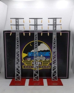 MTH 10-1043 Std Gauge Tinplate High-Tension Tower Set (Set of 3) #94 EX/Box - Picture 1 of 4