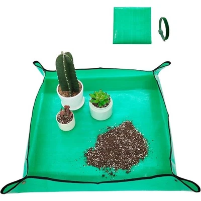 Alfombra de trasplante plegable impermeable para plantas de interior cambio de suelo suculento Foto 1 de 4