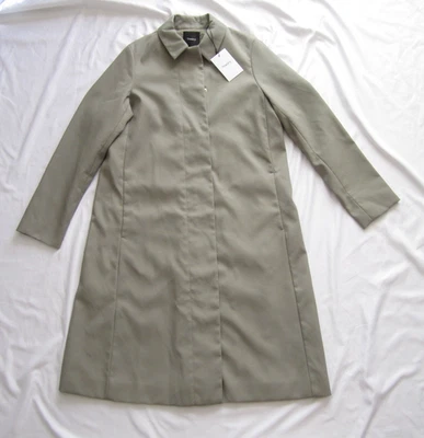 New Women Theory Full Zip Button Snap Pale Green Nylon Jacket Sz S (WS69) - Image 1 of 4