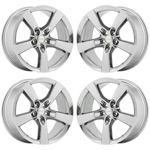 20x8 20x9 Camaro SS Bright Chrome wheels rims Factory OEM set 5443 5445 EXCHANGE - Picture 1 of 8