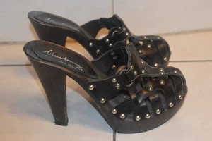 Mustang Holz-Clogs High Heels Nieten Gr. 37 gebraucht - Bild 1 von 5