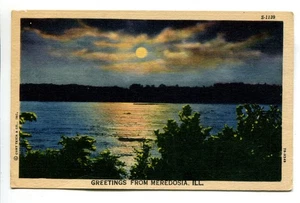 Grüße aus Meredosia, Illinois Vintage Postkarte - Bild 1 von 2