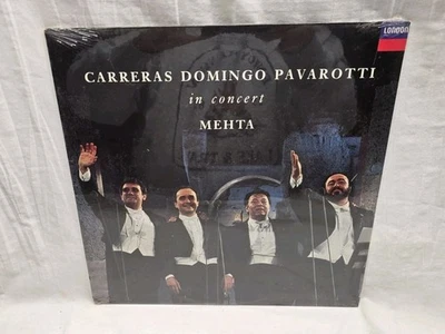 CARRERAS DOMINGO PAVAROTTI In Concert MEHTA Record Vinyl LP New Sealed  - Image 1 of 2