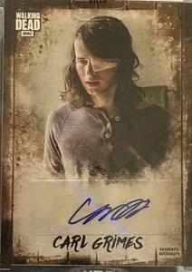 ☠️🔥20018 Walking Dead Short Print Autograph Carl Grimes (Chandler Riggs #01/25 - Picture 1 of 3