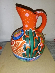 Vintage Roberto Lazaro Pitcher Brightly Painted - Imagen 1 de 4