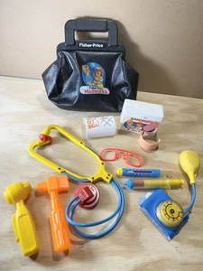 Vintage 1987 Fisher Price Doctor Kit Arzttasche Medical Set - schön! Schneller Versand! - Bild 1 von 10