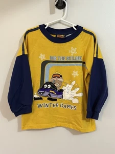 Bob der Baumeister Kinder Cartoon Grafik Langarm bestickt 5T 2004 Vintage - Bild 1 von 9