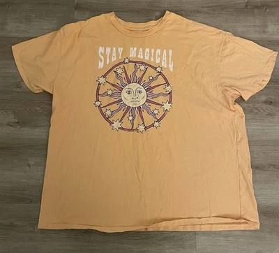 Mighty Fine Orange Stay Magical Graphic Short Sleeve Tee Shirt Size XL - Image 1 of 4