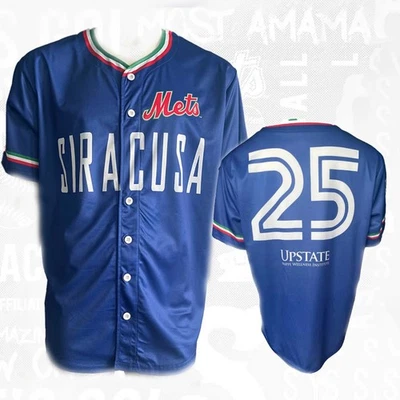 Camiseta Italiana Syracuse NY Mets SGA 9-13-25 Extra Grande XL NUEVA EN BOLSA Siracusa Foto 1 de 4