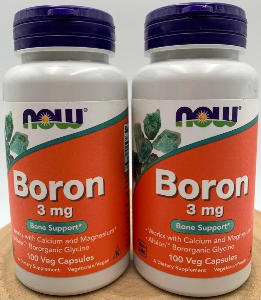 2 - NOW FOODS Boro 3 mg 100 Cápsulas Vegetales cada una Foto 1 de 1