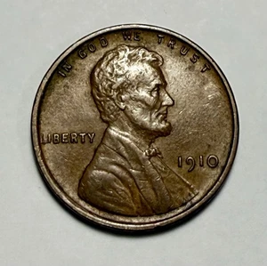 1910 Lincoln Wheat Cent, AU+ Details-BR, Free Shipping, FCH# 463 - Picture 1 of 2