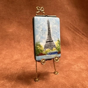 Limoges Schmuckkästchen Staffelei Eiffelturm #124 von 500 Peint Main - Bild 1 von 13