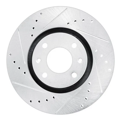 For Peugeot Partner 12-18 Brake Rotor eLINE Drilled & Slotted 1-Piece Front - Изображение 1 из 4