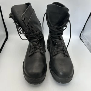Men's Belleville 360ST Steel Toe VIBRAM Combat Boots Black Leather / Size 9.0w - Picture 1 of 10