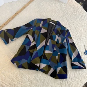 NEW KASPER BLUE OPEN FRONT CAREER OPEN FRONT JACKET SIZE 16 - Picture 1 of 11