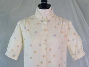 CAMISA BLUSA JONES NEW YORK vintage años 70 estampado de burbujas super linda 10 - Imagen 1 de 10