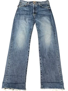 Mother Scrapper Ankle Fray Jeans Anthropologie Cuff Smashing Banjos Size 28 - Picture 1 of 12