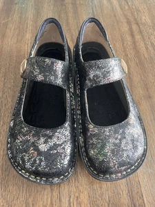 ALEGRIA PAL-280 ROMANTISCHE Mary Jane Schuhe Metallic Floral Größe 36 - Bild 1 von 13