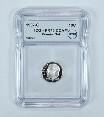 1997-S Roosevelt Dime Silver Premier Set PR70 DCAM ICG *5965 - Image 1 of 4