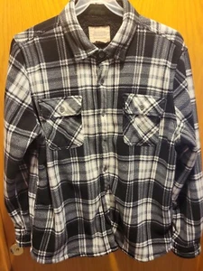 Boston Traders Mens Sherpa  Lined Fleece Shirt Jacket Shacket  Plaid Sz XL Used  - Picture 1 of 7