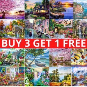 DIY Oil Painting Kit Paint By Numbers Acrylic Beginners Frameless Adult Children - Picture 1 of 44