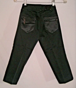 GUESS By MARCIANO Black Capri Pants Front Pockets + Zipper Pockets Size 2 XS - Picture 1 of 2