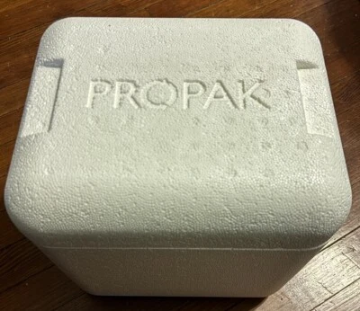 PROPAK Styrofoam Insulated Cooler Shipping Container, Box  11x9x11” +2 Ice Packs - Image 1 of 4