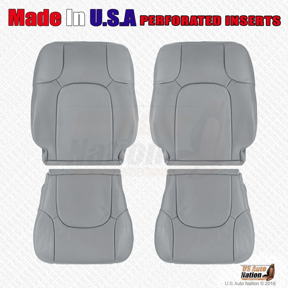 Cubierta de cuero perforado gris para conductor pasajero Nissan Frontier 2005-2015 Foto 1 de 1