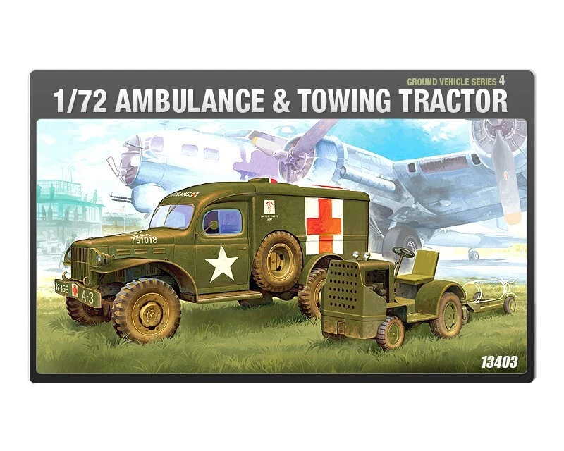 Academy kit diorama 13403 1-72 ambulanza con trattore modellini guerra mondiale - Immagine 1 di 2