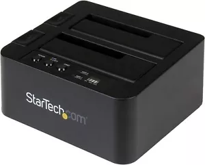 StarTech.com Standalone Hard Drive Duplicator, External Dual Bay Black - Picture 1 of 6