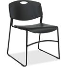 Lorell Stack Chair 450Lb Cap 4/Ct Black 62528