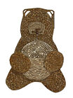 Boho woven hanging bear trivet basket and 4 trivets. Measurement In Photos.