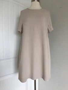 S MAX MARA SHORT SLEEVE BEIGE DRESS SIZE US 12 - Picture 1 of 8