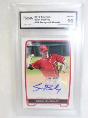 2012 Bowman BPASB Sean Buckley Autograph Rookie GMA Graded 10 - Image 1 of 2