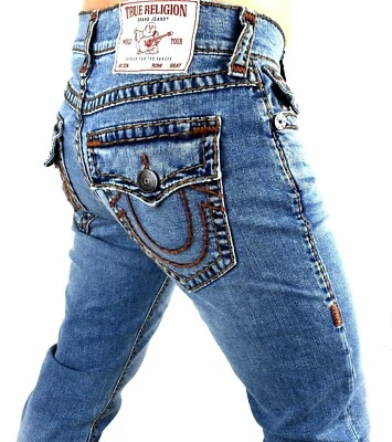 True Religion Men's Rocco Super T Relaxed Skinny Jeans - 105266 - Image 1 of 4