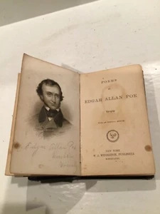 Antique 1863 Poems of Edgar Allan Poe Complete with Memoir W.J. Widdleton Raven - Picture 1 of 11